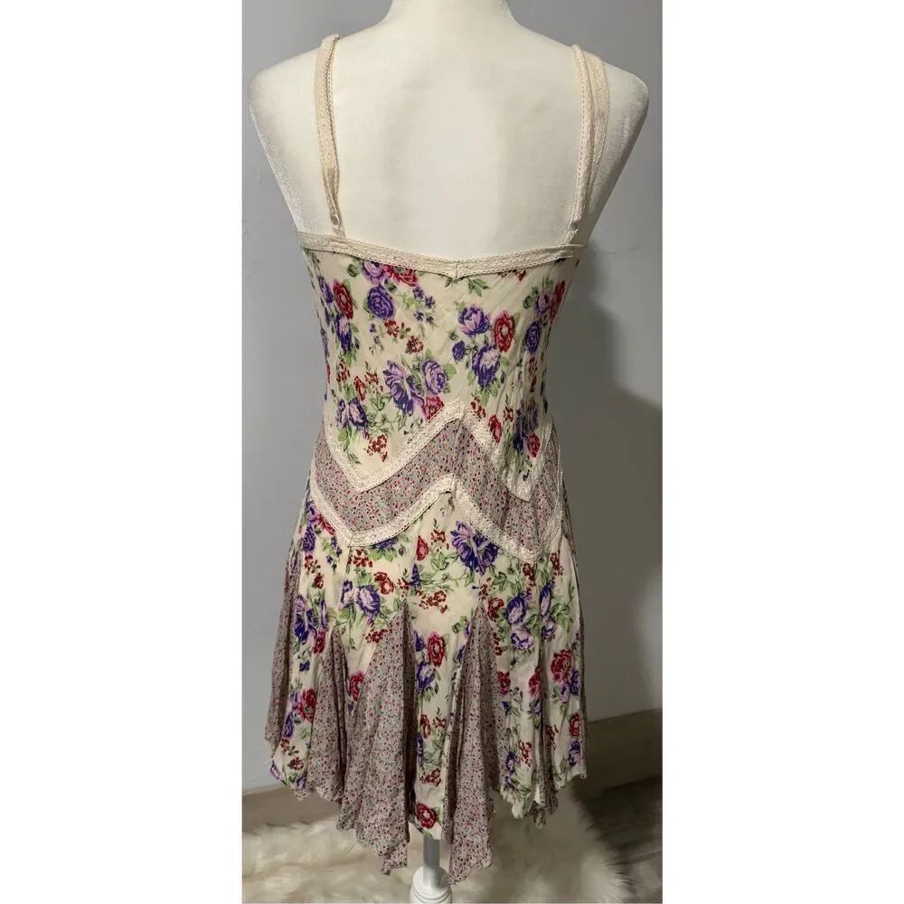 Free People intimately flower patch pattern lace fairy core dress SP - Picture 8 of 10